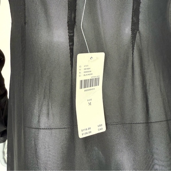 NWT!!! Anthropologie black sheer long dress size M Retail 118$ - Picture 4 of 8